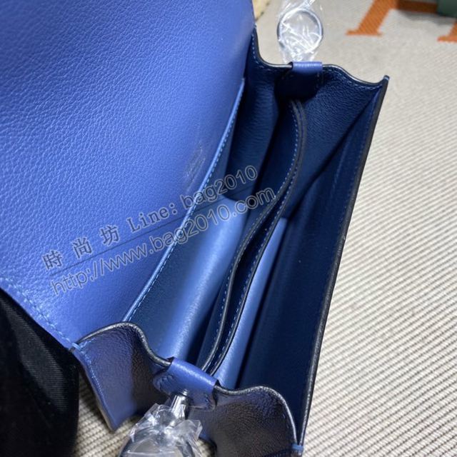 HERMES女包 豬鼻子包 Roulis Evercolor皮 希臘藍 愛馬仕百搭款單肩包 愛馬仕斜挎背包  Ama1686